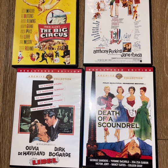 four DVDs from the Warner Archive Collection box 9